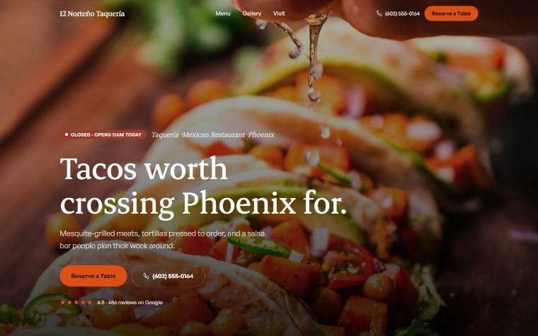 Menu Board concept — El Norteño Taquería