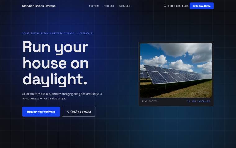 Signal concept — Meridian Solar & Storage